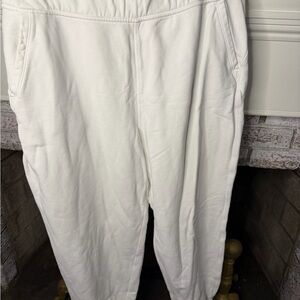Lululemon Relaxed High Rise White Joggers